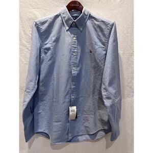 NWT Ralph Lauren Classic Fit Core Replen Blue Button Down Shirt Size M